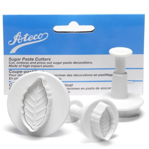 Curved Leaf 1954 Ateco Plunger Cutters Set of 3 Curved Leaf 1954 Ateco Plunger Cutters Set of 3